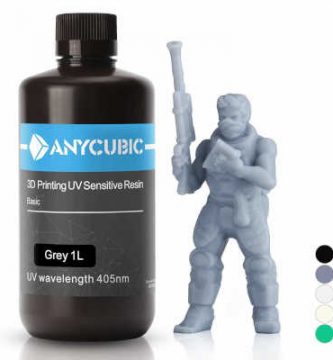 Resina UV 3D para impresoras color gris LCD SLA 405 nm